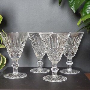 Set Of 4 5.25 Inches Tall Waterford Tramore Claret Wine Glasses